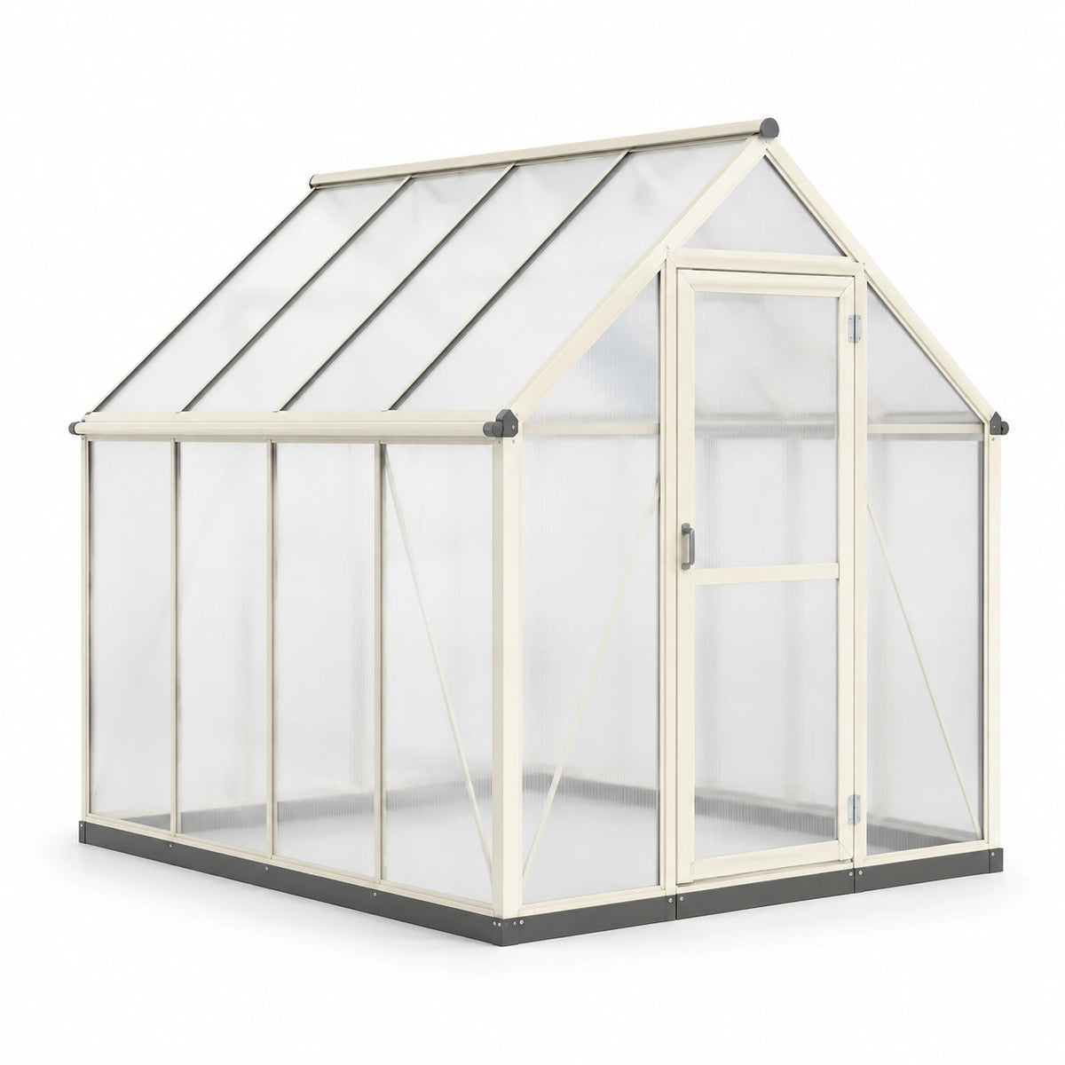 Invernadero de Aluminio y Policarbonato 250x185x195 cm Transparente