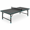 Mesa de ping-pong de MDF negro con estructura de acero y red