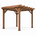 Pérgola de Madera de Pino 300x300x250 cm Marrón Exterior