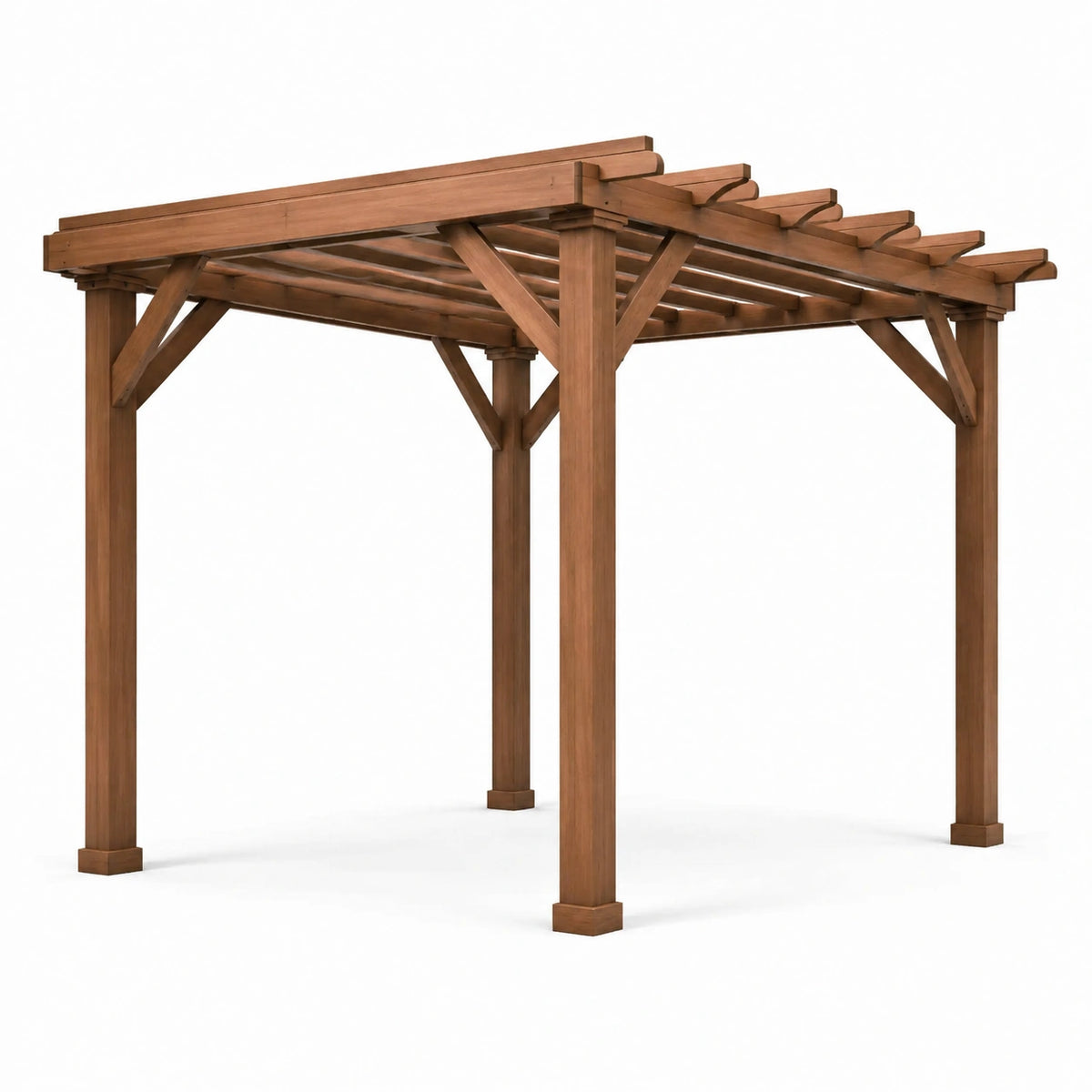 Pérgola de Madera de Pino 300x300x250 cm Marrón Exterior