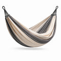 Hamaca de Tela Beige y Gris 200x150 cm